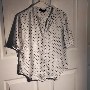 Polka Dot Short Sleeve Women's Top